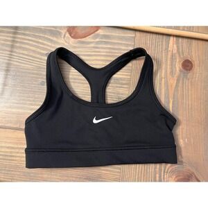Nike Dri-FIT Youth Small Black Sports Bra – Girls Racerback Athletic Training To